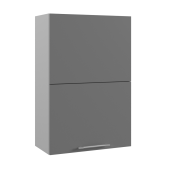 Арка ВПГПМ 600 шкаф верхний с подъемным механизмом высокий (Штукатурка серая/корпус Серый) в Диксоне - dikson.mebel54.com | фото