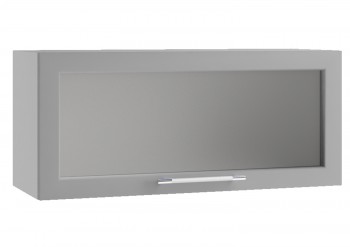Барселона ШВГС 800 Шкаф верхний горизонтальный со стеклом (Белое дерево/корпус Белый) в Диксоне - dikson.mebel54.com | фото