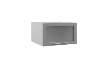 Гарда ГПГС 600 шкаф верхний горизонтальный глубокий со стеклом (Белый Эмалит/корпус Серый) в Диксоне - dikson.mebel54.com | фото