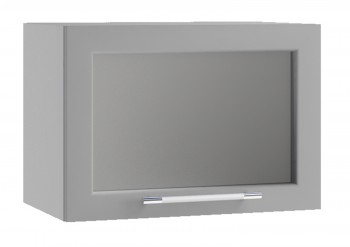 Гарда ПГС 500 шкаф верхний горизонтальный со стеклом (Белый Эмалит/корпус Серый) в Диксоне - dikson.mebel54.com | фото