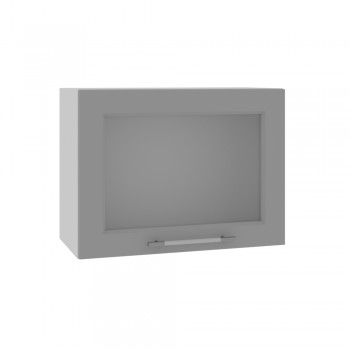 Гарда ВПГС 600 шкаф верхний горизонтальный со стеклом высокий (Белый Эмалит/корпус Серый) в Диксоне - dikson.mebel54.com | фото