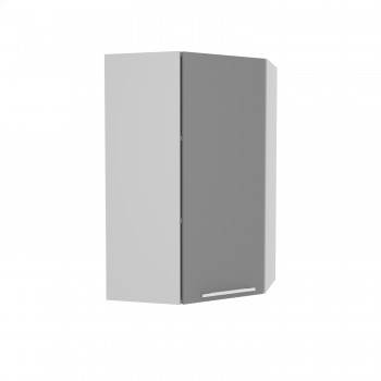 Гарда ВПУ 550 шкаф верхний угловой высокий (Белый Эмалит/корпус Серый) в Диксоне - dikson.mebel54.com | фото