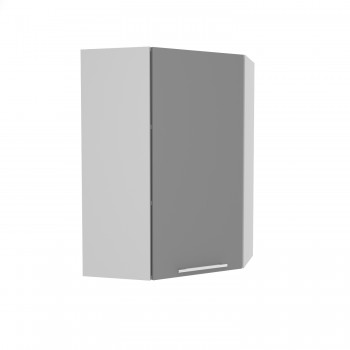 Гарда ВПУ 600 шкаф верхний угловой высокий (Белый Эмалит/корпус Серый) в Диксоне - dikson.mebel54.com | фото