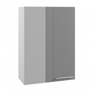 Гарда ВПУ 650 шкаф верхний угловой высокий (Белый Эмалит/корпус Серый) в Диксоне - dikson.mebel54.com | фото