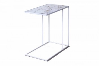 Журнальный столик Stone 018 (Прямоугольный) Металл/Керамика 500 Белый в Диксоне - dikson.mebel54.com | фото