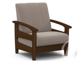Кресло для отдыха Омега (орех лак/CATANIA COCOA) в Диксоне - dikson.mebel54.com | фото