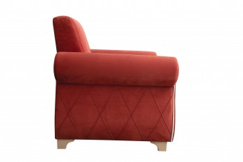 Кресло для отдыха "Порто" (микровелюр Гавайи бордо / микровельвет крем)/осн. в Диксоне - dikson.mebel54.com | фото