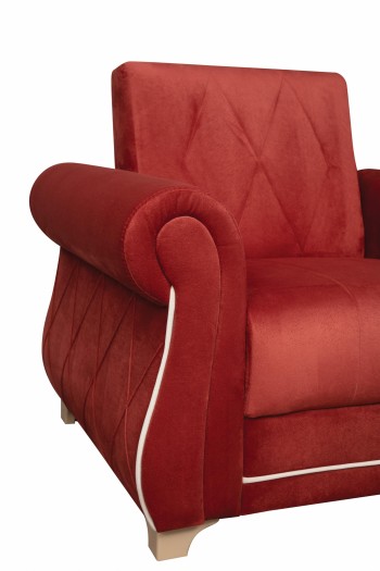 Кресло для отдыха "Порто" (микровелюр Гавайи бордо / микровельвет крем)/осн. в Диксоне - dikson.mebel54.com | фото