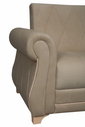 Кресло для отдыха "Порто" (велюр киви латте / микровельвет крем) в Диксоне - dikson.mebel54.com | фото