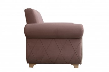 Кресло для отдыха "Порто" (велюр текстура лиловый / микровельвет крем)/осн. в Диксоне - dikson.mebel54.com | фото