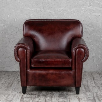 Кресло кожаное Элегант (Бордовый) в Диксоне - dikson.mebel54.com | фото