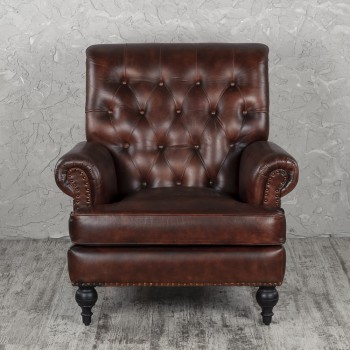 Кресло кожаное Лофт Чарльз в Диксоне - dikson.mebel54.com | фото