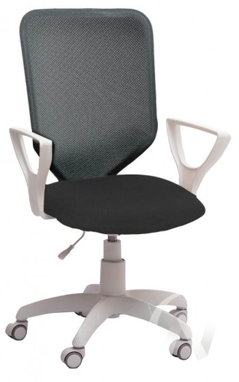 Кресло компьютерное Элегия S (белый/ткань сетка темно-серая) в Диксоне - dikson.mebel54.com | фото