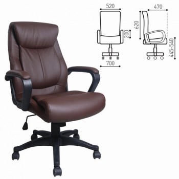 Кресло офисное BRABIX Enter EX-511 (коричневый) в Диксоне - dikson.mebel54.com | фото