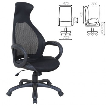 Кресло офисное BRABIX Genesis EX-517 (черное) в Диксоне - dikson.mebel54.com | фото