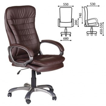 Кресло офисное BRABIX Omega EX-589 (коричневое) в Диксоне - dikson.mebel54.com | фото