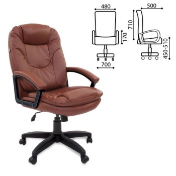 Кресло офисное BRABIX Trend EX-568 (коричневый) в Диксоне - dikson.mebel54.com | фото