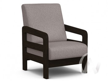 Кресло отдыха Вега-34 (венге лак/UNO ROSY-GREY) в Диксоне - dikson.mebel54.com | фото