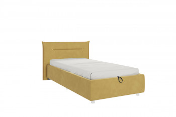 Кровать 0.9 Альба (Медовый велюр/под-мех) в Диксоне - dikson.mebel54.com | фото