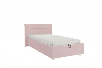 Кровать 0.9 Альба (Нежно-розовый велюр/под-мех) в Диксоне - dikson.mebel54.com | фото