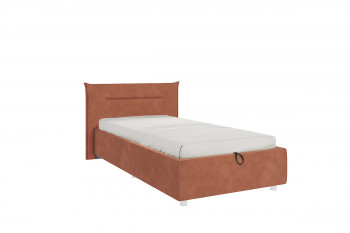 Кровать 0.9 Альба (Персик велюр/под-мех) в Диксоне - dikson.mebel54.com | фото