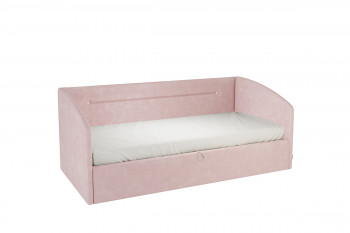 Кровать 0.9 Альба Софа (Нежно-розовый велюр) в Диксоне - dikson.mebel54.com | фото