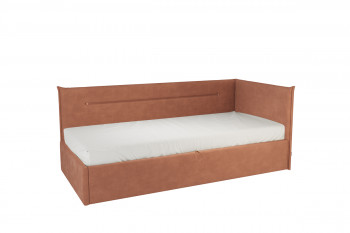 Кровать 0.9 Альба Тахта (Персик велюр) в Диксоне - dikson.mebel54.com | фото