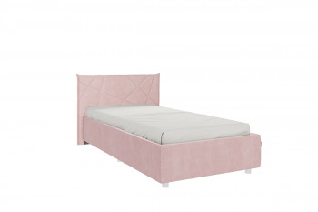 Кровать 0.9 Бест с основанием (Нежно-розовый велюр) в Диксоне - dikson.mebel54.com | фото
