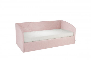 Кровать 0.9 Бест Софа (Нежно-розовый велюр) в Диксоне - dikson.mebel54.com | фото