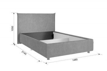 Кровать 1,2 Квест с основанием (Нежно-розовый велюр) в Диксоне - dikson.mebel54.com | фото