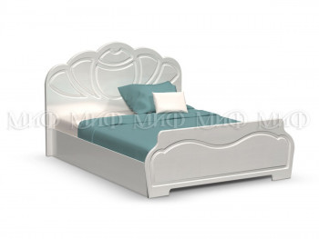 Кровать 1,4м Гармония (Белый/Белый глянец) в Диксоне - dikson.mebel54.com | фото