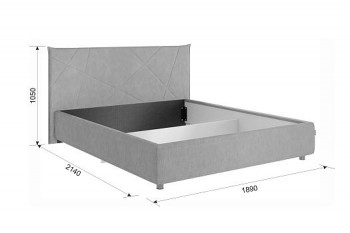 Кровать 1,6 Квест с подъемным механизмом (Топаз велюр) купить в Диксоне - dikson.mebel54.com | фото