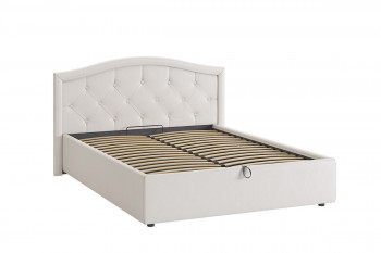 Кровать 1.6 Верона белый экокожа в Диксоне - dikson.mebel54.com | фото