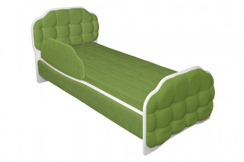 Кровать 160 Атлет 76 Зелёный (мягкий бортик) в Диксоне - dikson.mebel54.com | фото