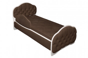 Кровать 160 Гармония 08 Шоколад (мягкий бортик) в Диксоне - dikson.mebel54.com | фото