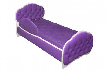 Кровать 160 Гармония 32 Фиолетовый (мягкий бортик) в Диксоне - dikson.mebel54.com | фото