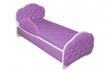 Кровать 160 Гармония 67 Светло-фиолетовый (мягкий бортик) в Диксоне - dikson.mebel54.com | фото