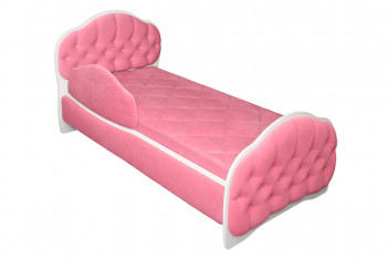 Кровать 160 Гармония 89 Розовый (мягкий бортик) в Диксоне - dikson.mebel54.com | фото