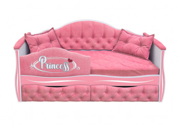 Кровать 160 серии Иллюзия 2 ящика 36 Розовый (мягкий бортик/подушки) в Диксоне - dikson.mebel54.com | фото