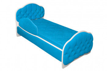 Кровать 170 Гармония 84 Ярко-голубой (мягкий бортик) в Диксоне - dikson.mebel54.com | фото