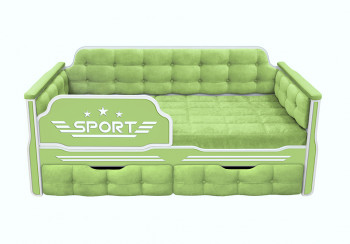 Кровать 170 серии Спорт 2 ящика 81 Фисташка (мягкие боковые накладки) в Диксоне - dikson.mebel54.com | фото