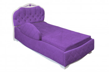 Кровать 190 Гармония Lux 32 Фиолетовый (мягкий бортик) в Диксоне - dikson.mebel54.com | фото