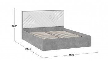 Кровать без ПМ «Хилтон» Тип 1 Ателье светлый/Белый в Диксоне - dikson.mebel54.com | фото