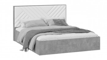 Кровать без ПМ «Хилтон» Тип 1 Ателье светлый/Белый в Диксоне - dikson.mebel54.com | фото