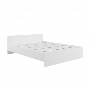 Кровать без ящ. М1400 Мадера Белый в Диксоне - dikson.mebel54.com | фото