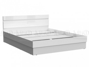 Кровать Челси 1400 (Белый/Белый глянец) в Диксоне - dikson.mebel54.com | фото
