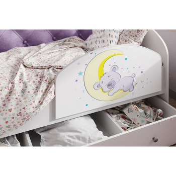 Кровать детская Звездочка Белый/Фиолетовый в Диксоне - dikson.mebel54.com | фото