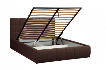 Кровать "Диана" ш. 1600 (Н=1010мм) (жаккард шоколад) в Диксоне - dikson.mebel54.com | фото
