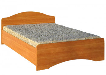Кровать двойная 1600-1 без матраса (круглые спинки) Вишня Оксфорд в Диксоне - dikson.mebel54.com | фото