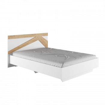 Кровать двухспальная 1,4м Теодора (белый/дуб крафт золотой) в Диксоне - dikson.mebel54.com | фото